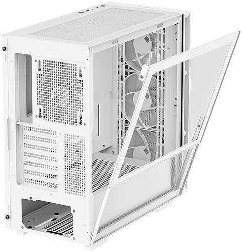 Deepcool CH560 ATX Mid-Tower Computer Case - ABS+SPCC+Tempered Glass Materials, Up to 360mm Radiators, USB3.0/Audio/Type-C Ports - White | R-CH560-WHAPE4-G-1