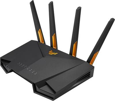 TUF Gaming AX3000 V2 Dual Band WiFi 6 Gaming Router with Mobile Game Mode, 3000 Mbps Speed 3 Steps Port Forwarding, 2.5Gbps Port, Wi-Fi 6, AiProtection Pro Network Security, Black | 90IG0790-MU9B00