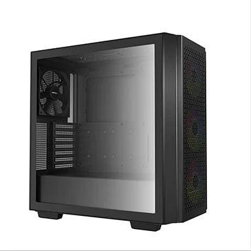 Deepcool CG560 Mid Tower Tempered Glass Side Panel ARGB Case - ATX PS2, 175mm, USB3.0x2, Audiox1 - Black | R-CG560-BKAAE4-G-1