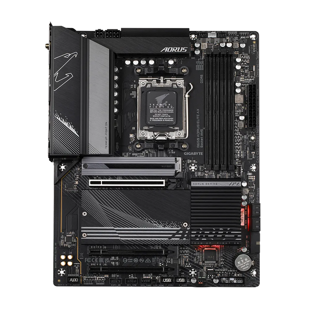 Gigabyte B650 Aorus Elite AX rev.1.x AMD Socket AM5 DDR5 ATX Motherboard | B650 AORUS ELITE AX