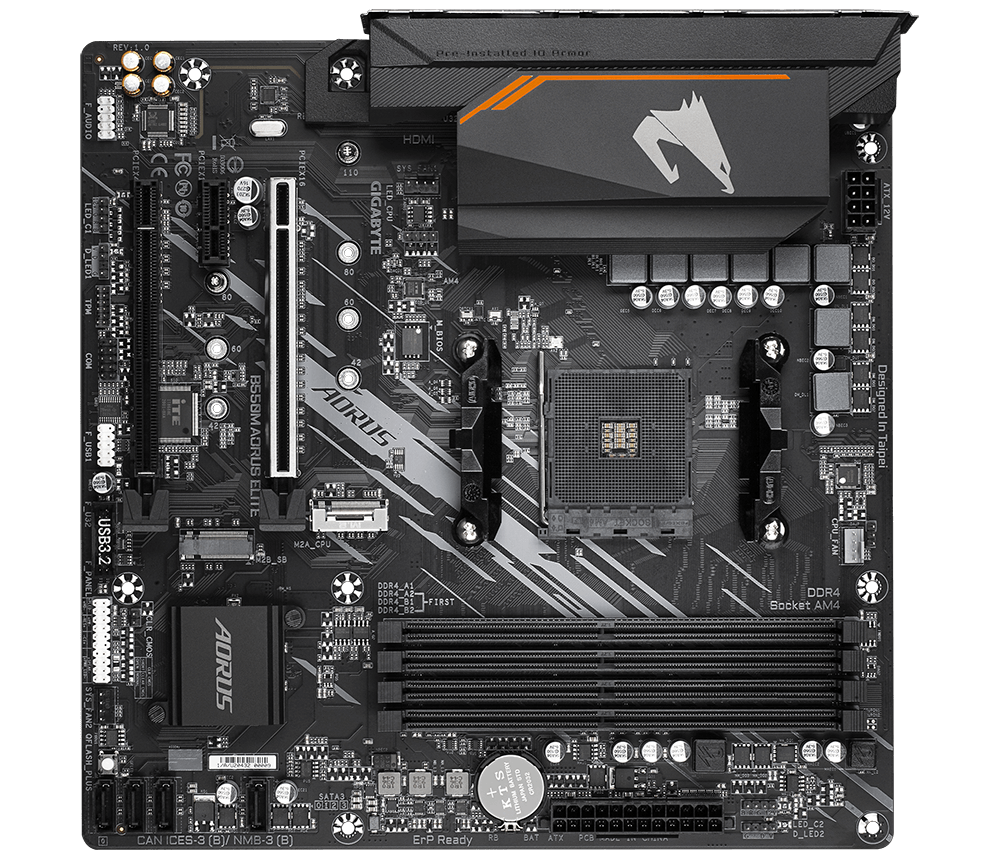 Gigabyte B550M AORUS ELITE AM4 AM4 Socket, 4 x Dual-Channel DDR4 | B550M AORUS ELITE