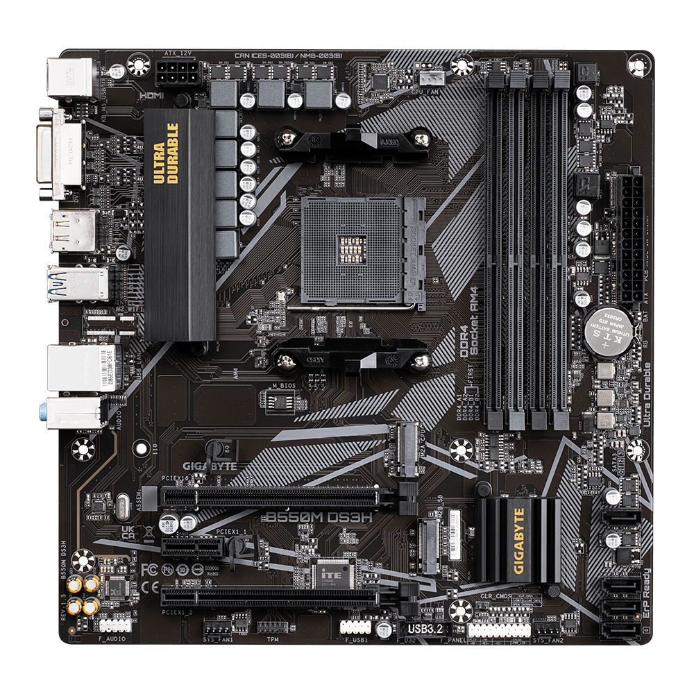 Gigabyte B550M DS3H Ultra Durable PCIe 4.0 x16 Slot | B550M DS3H