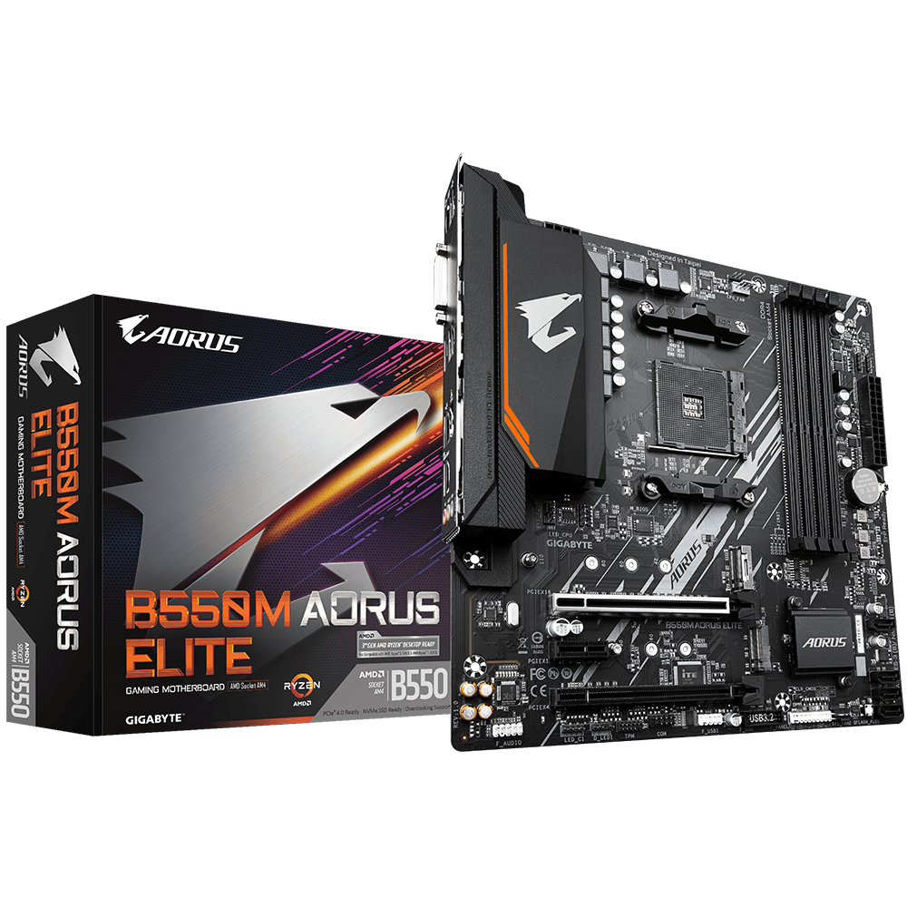 Gigabyte B550M AORUS ELITE AM4 AM4 Socket, 4 x Dual-Channel DDR4 | B550M AORUS ELITE