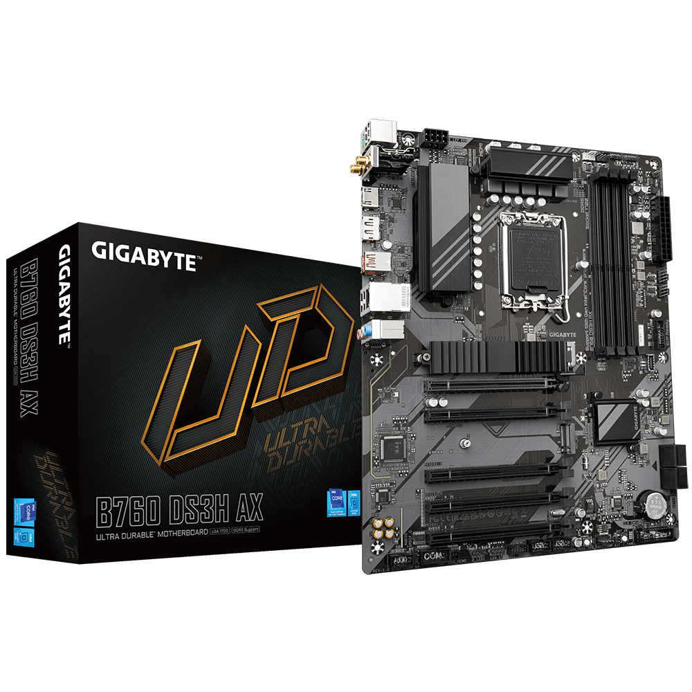 Gigabyte B760 DS3H AX LGA1700 socket 4 x DDR5 up to 192 GB  ATX | B760-DS3H-AX-DDR4