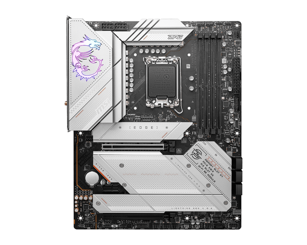 MSI MPG Z790 EDGE WIFI DDR4, Socket 1700, Intel® Z790 Chipset, 4x DDR4 Maximum Memory Capacity 128GB, 1x HDMI,1x DisplayPort, 2x PCI-E x16 slot, 5x M.2, 7x SATA 6G, ATX Motherboard | 911-7D91-002