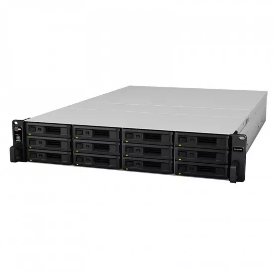 Synology 12-Bay Storage Expansion Unit - 12 x 3.5"/2.5" SATA III Drive Bays, 500W Power Supply, Three 80mm Cooling Fans, Designed for RackStations, Infiniband Port | RX1217