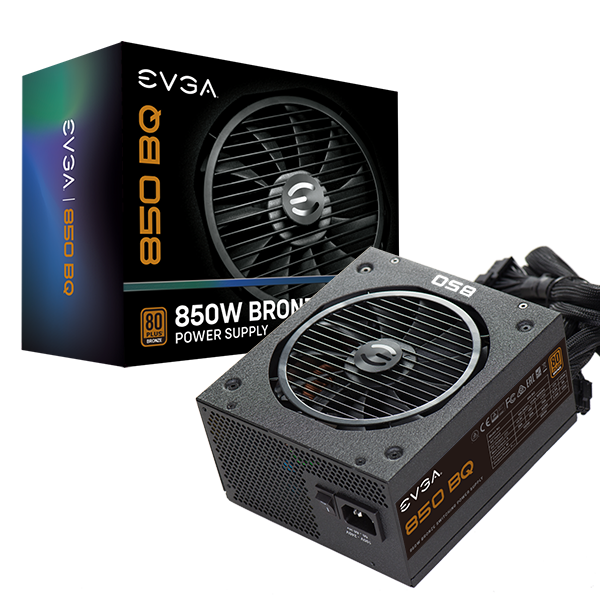 EVGA 850 BQ, 80+ BRONZE 850W, Semi Modular, 5 Year Warranty, Includes FREE Power On Self Tester, Power Supply 110-BQ-0850-V3