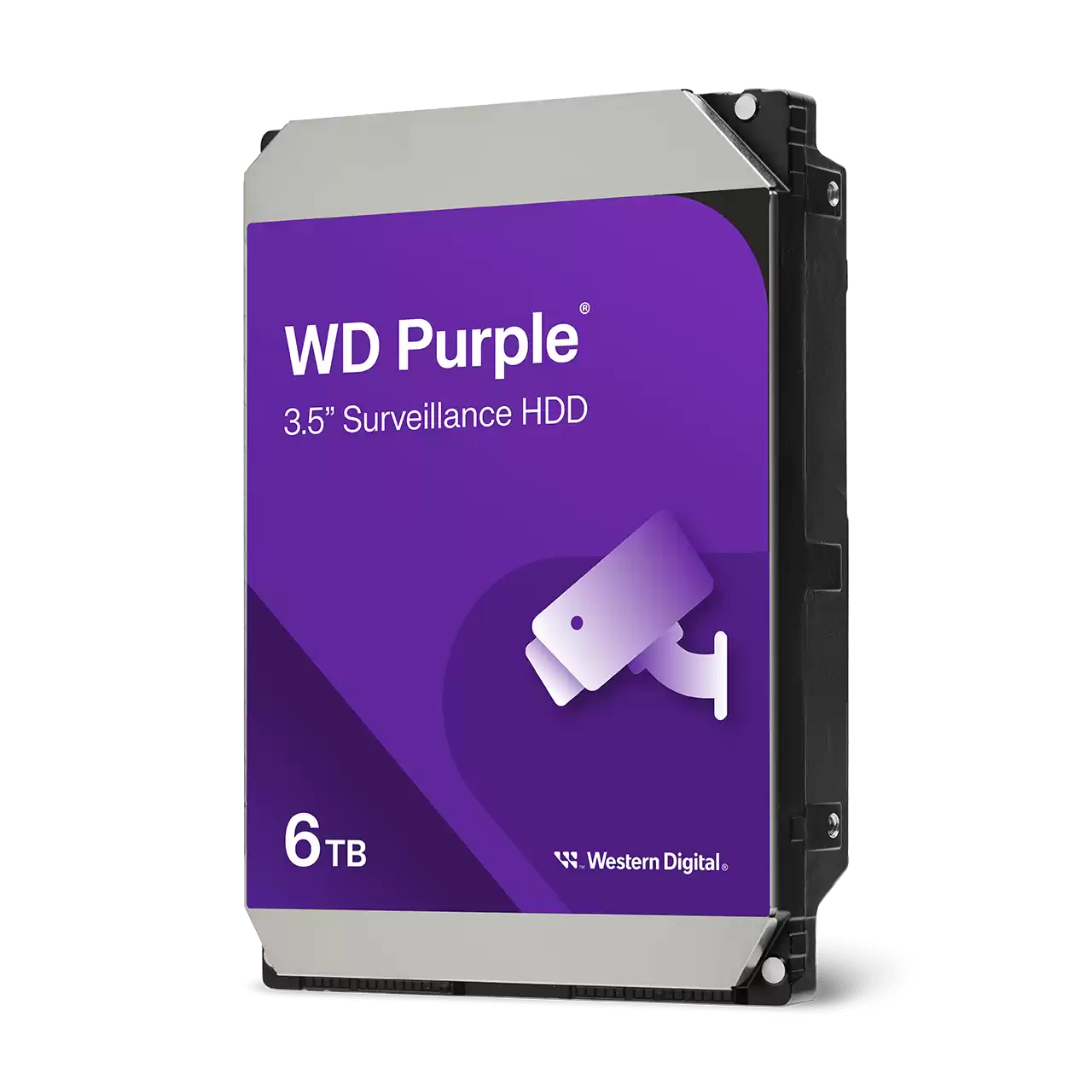 Western Digital 6TB WD Purple Surveillance Internal Hard Drive HDD - 5400 RPM Class, SATA 6 Gb/s | WD64PURZ