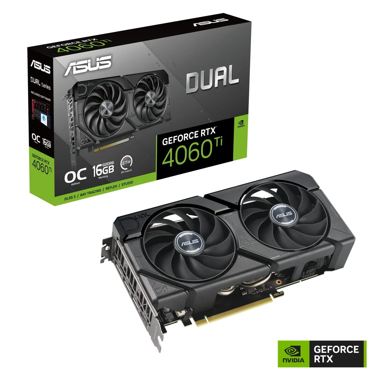 ASUS Dual GeForce RTX 4060 Ti EVO OC Edition 16GB GDDR6 | 90YV0JH8-M0NA00