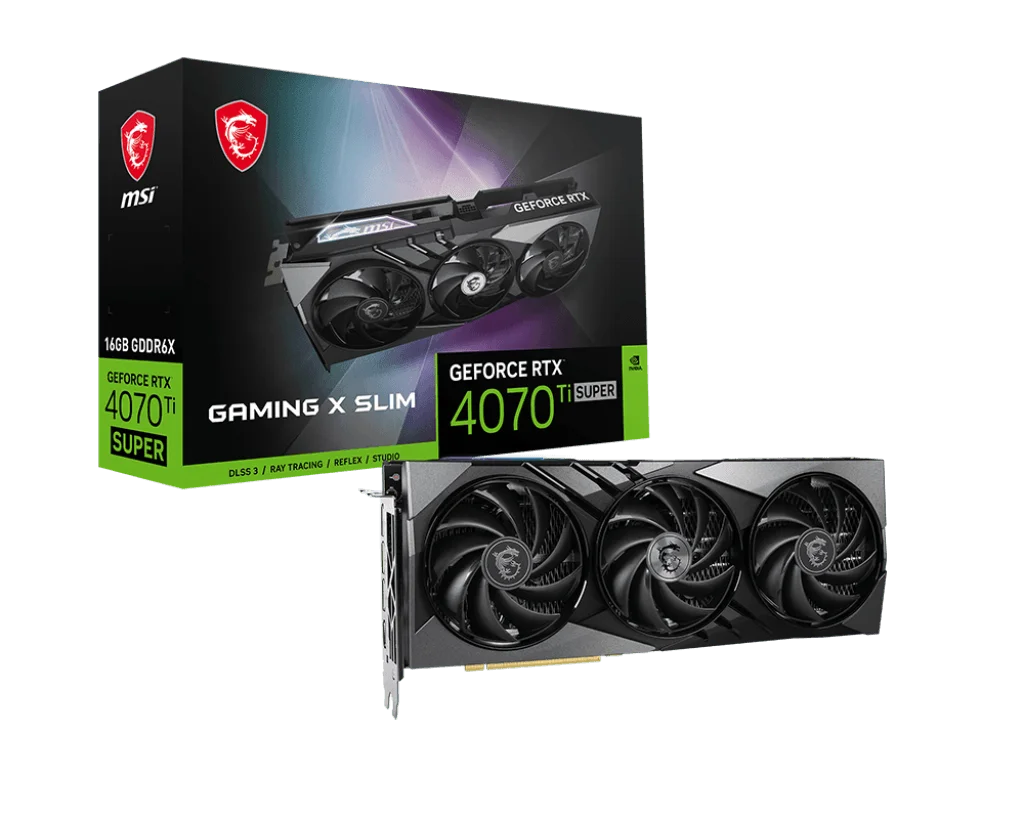 MSI GeForce RTX 4070 Ti SUPER 16G Gaming X SLIM, Extreme Performance 2670 MHz | 912-V513-625