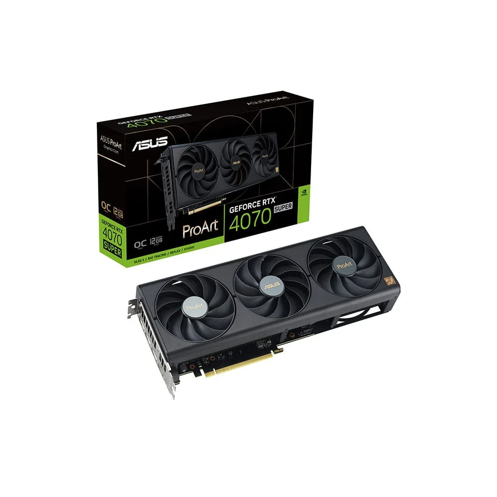 ASUS ProArt GeForce RTX 4070 SUPER 12GB GDDR6X OC Edition 192-bit Memory, 2565MHz Boost Clock| 90YV0KC4-M0NA00