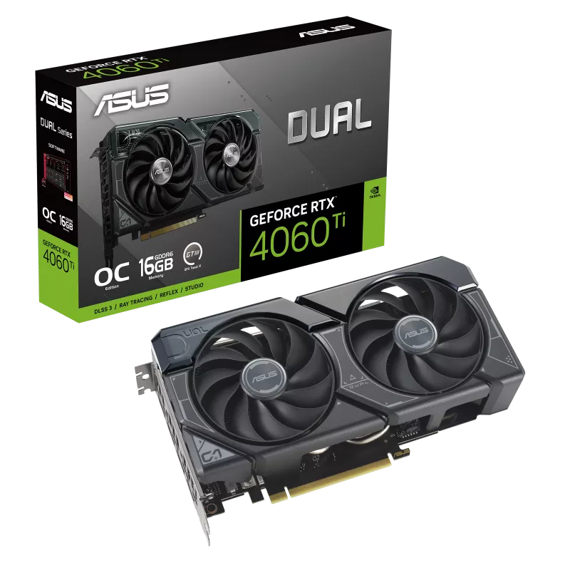 ASUS Dual GeForce RTX 4060 Ti OC Edition 16GB GDDR6 Graphics Card | 90YV0JH0-M0NA00