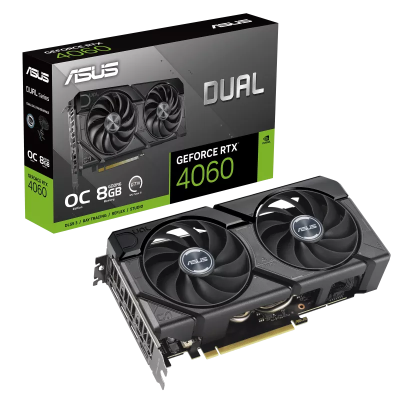 ASUS Dual GeForce RTX 4060 EVO OC Edition 8GB GDDR6 | 90YV0JC7-M0NA00