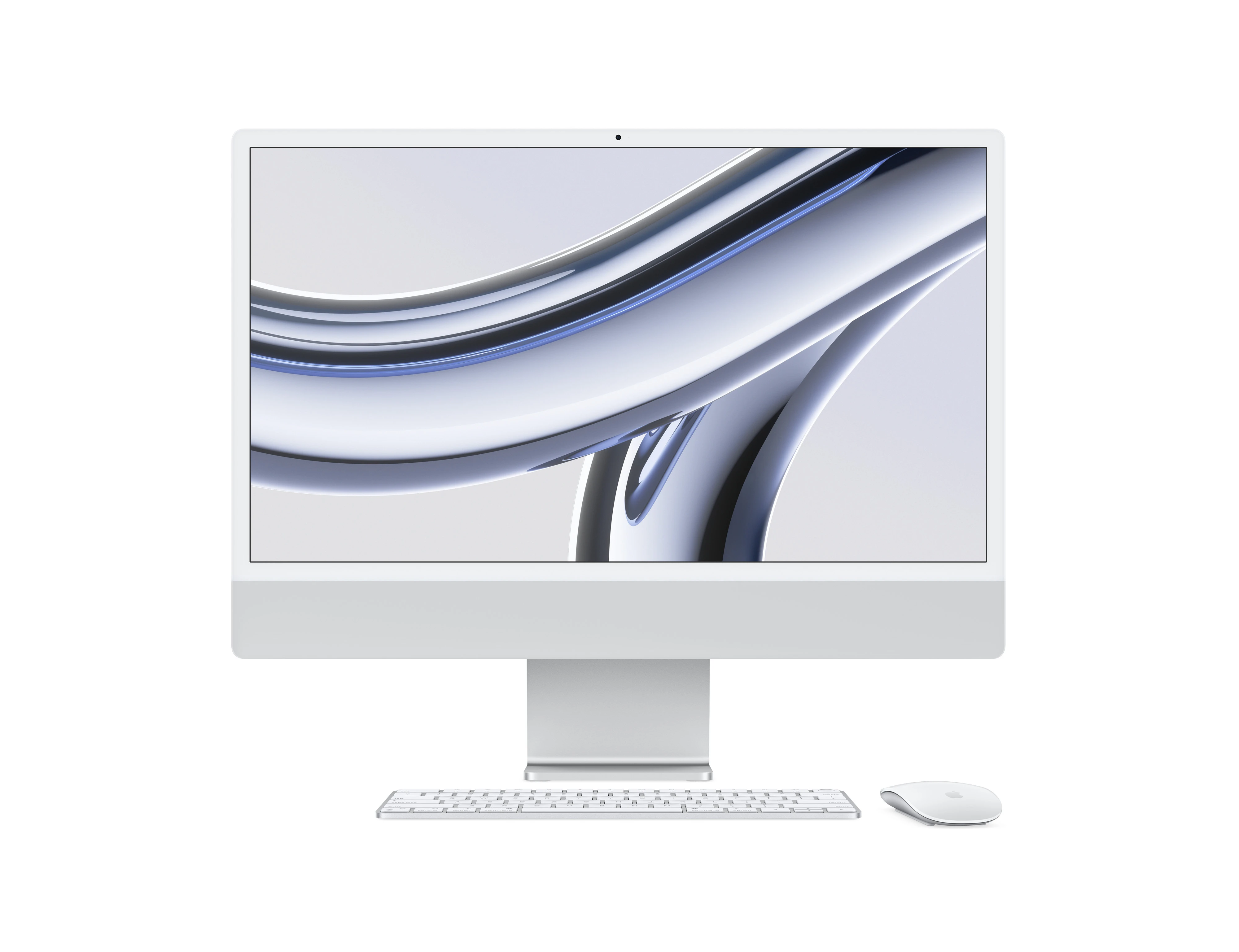 Apple iMac 24" M3 Chip, 4.5K Retina Display, 8 Core CPU and 8 Core GPU, 8GB RAM, 256GB SSD, Magic ENG Kb & Magic Mouse, macOS, Silver