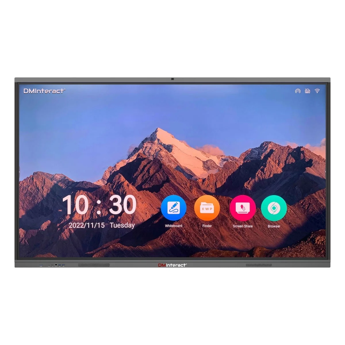 DM Interact 98" C Series 4K Anti-Reflection, Anti-Glare Interactive Flat Panel 60Hz with 48MP Built-in Camera & Microphone, Android 14 | DM-98C