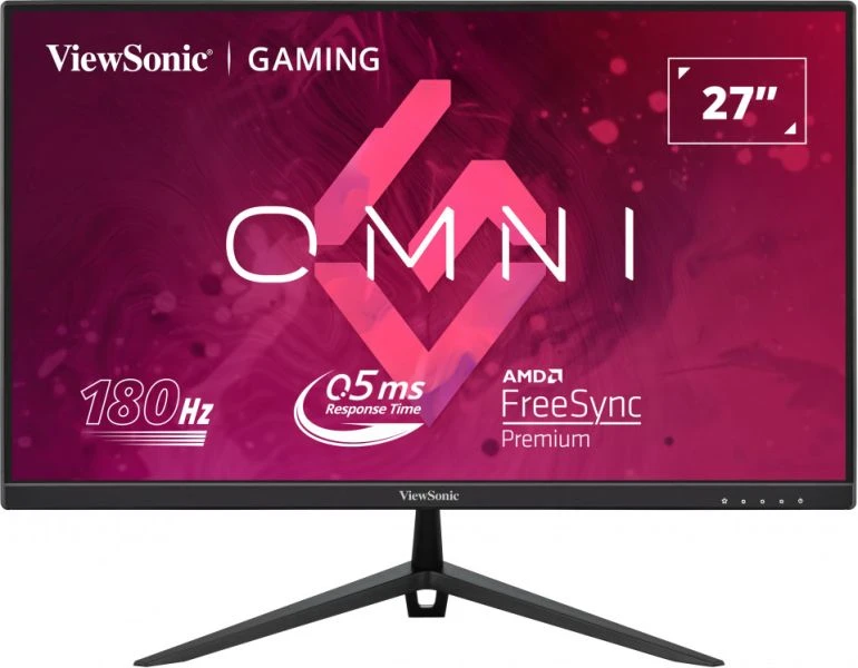 Viewsonic VX2728 27” 180Hz Fast IPS Gaming Monitor, Rapid 0.5ms MPRT, Fast IPS Display with HDR10, AMD FreeSync Premium, 2x 2W Speakers, 16.7M Colors, VESA ClearMR, HDMI 1.4 / DP, Black | VX2728