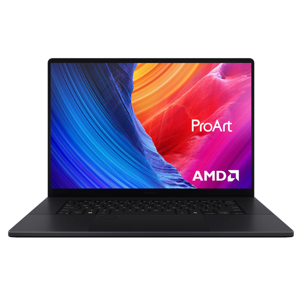 ASUS PROART P16 OLED AMD Ryzen AI 9 HX370, 64GB RAM, 2TB SSD, 16.0" 4K ( 3840x2400 ) OLED 60Hz Touch Screen, 8GB NVIDIA RTX 4070, Win 11 Home, Eng-Arab Keyboard, Black | H7606WI-ME123W