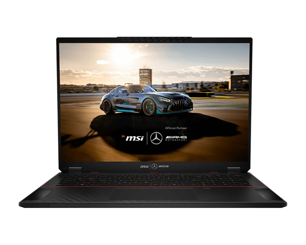 MSI STEALTH 18 MERCEDES AMG, Intel Core Ultra 9 185H, 32GB RAM, 2TB SSD, 18" UHD+ IPS 120Hz, 12GB NVIDIA RTX4080, Win11 Home, Eng-Arab Keyboard, Black +MSI Sleeve & Mouse | A1VHG 9S7-183121-073