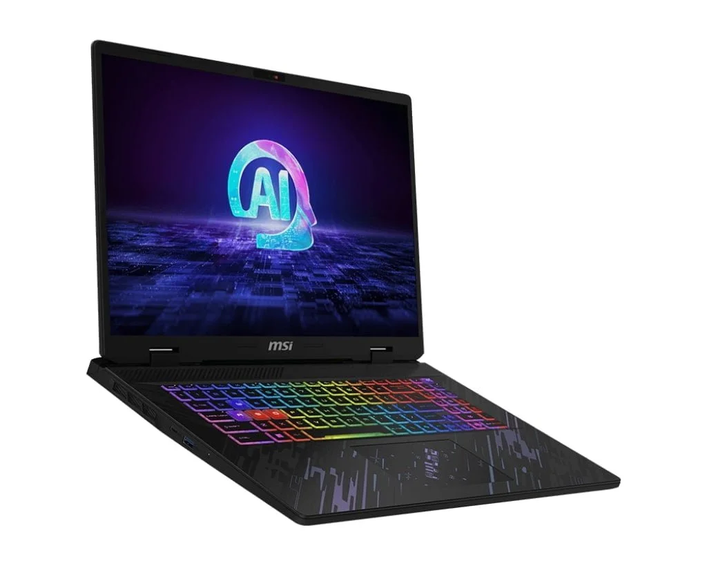 MSI PULSE 17 AI C1VGKG, Intel Core Ultra 9 185H, 32GB RAM, 1TB SSD, 17" QHD+ 240Hz, 8GB NVIDIA RTX4070, Win11 Home, Eng-Arab Keyboard, Black +MSI Backpack & Mouse | 9S7-17T311-052