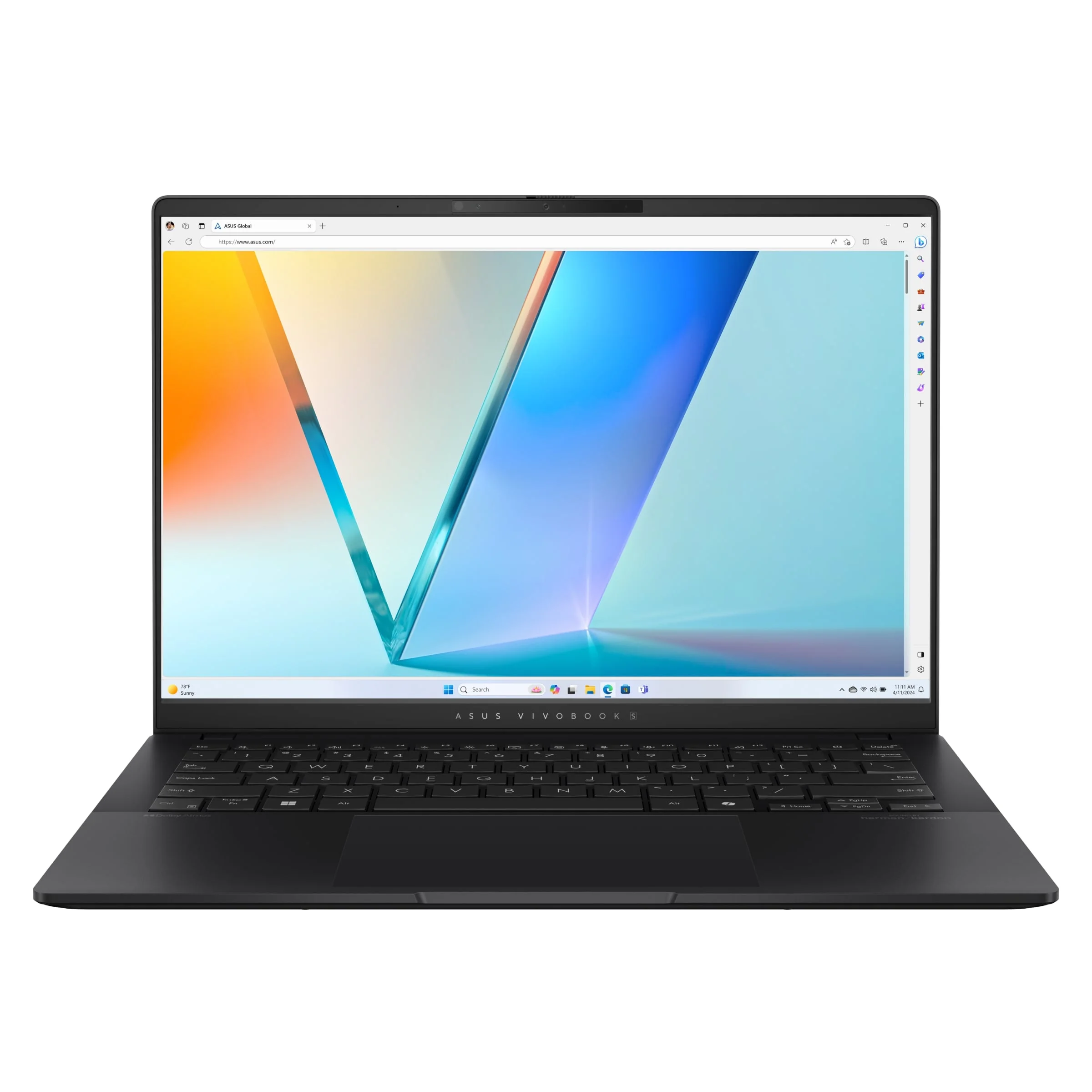 ASUS Vivobook S 14 OLED (M5406) AMD Ryzen 7 8845HS, 16GB RAM, 512GB SSD, 14.0" WUXGA OLED, AMD Radeon Graphics, Win11 Home, Eng-Arab Keyboard, Black | M5406UA-OLEDR715WB