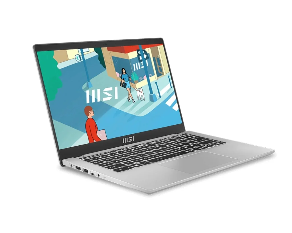 MSI MODERN 14 C12MO Intel Core i3 1215U, 8GB RAM, 256GB SSD, 14" FHD IPS, Intel Graphics, Win11 Home, Eng-Arab K/B, Black | 9S7-14J112-1068