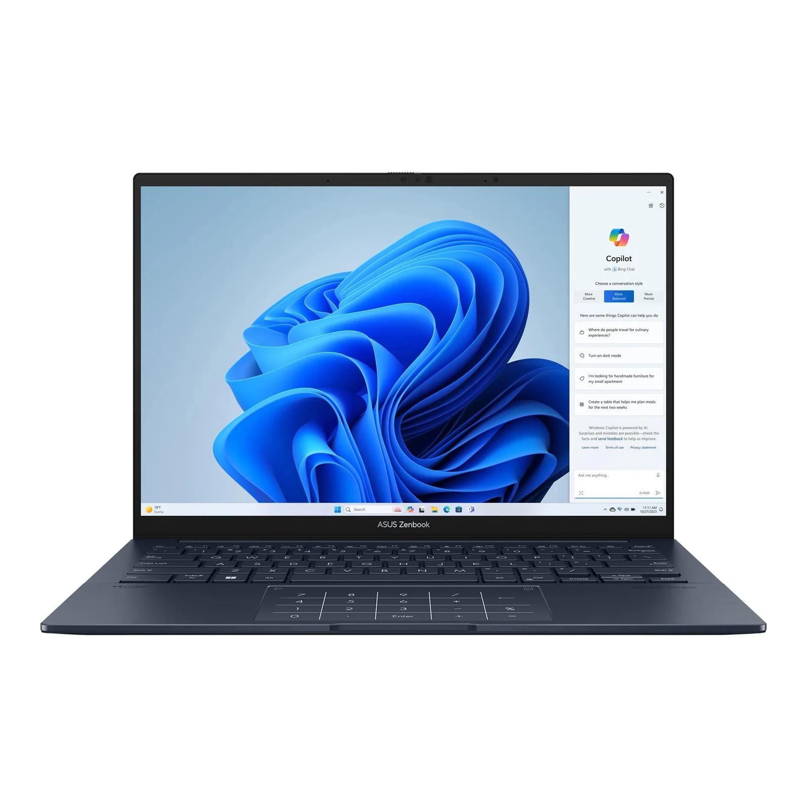 ASUS Zenbook 14 OLED Intel Core Ultra 9-185H 16GB RAM 1TB SSD Intel Arc Graphics, 14.0" OLED 2.8K TOUCH-120HZ - Ponder Blue | UX3405MA-OLED9W