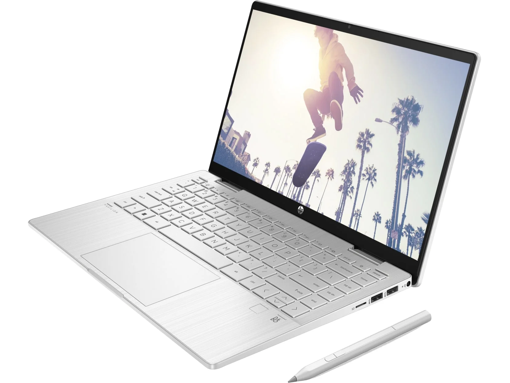 HP Pavilion x360 2-in-1 Laptop 14T-EK1000, Intel Core i7-1355U, 16GB RAM, 1TB SSD, 14" FHD IPS Touch Display,Intel Iris Xe Graphics, MPP2.0 Tilt Pen, ENG-K/B, Windows 11, Natural Silver | 742J3AV-1