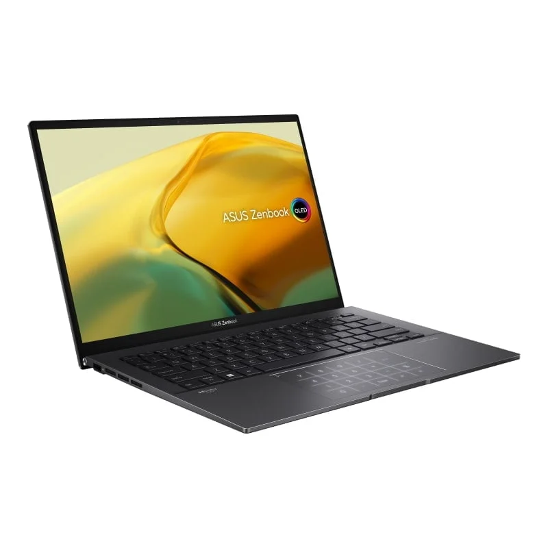 Zenbook 14 OLED (UM3402) AMD Ryzen 5 7430U, 8GB RAM, 512GB SSD, 14.0" 2.8K OLED, AMD Radeon Graphics, Win11 Home, Eng-Arab Keyboard, Black | UM3402YA-KM766W