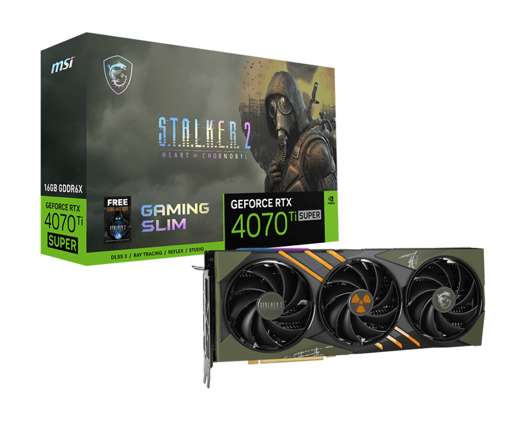 MSI GeForce RTX 4070 Ti SUPER Gaming Slim Stalker 2 Edition, 16GB GDDR6X