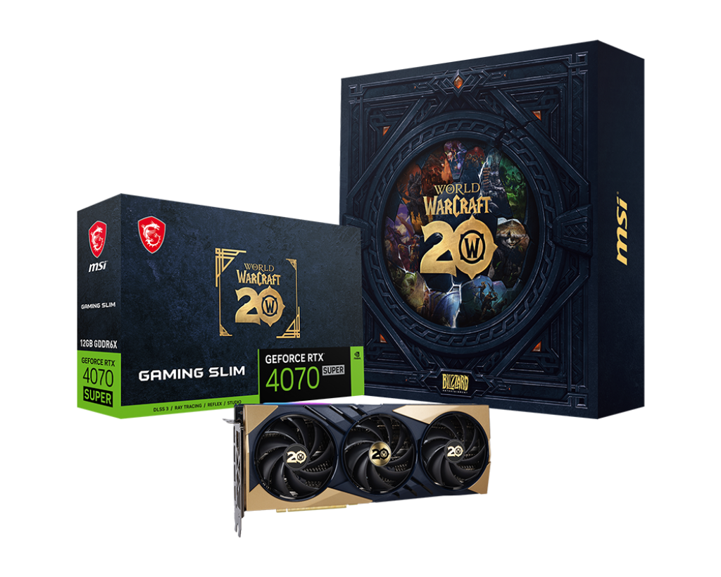 MSI GeForce RTX 4070 SUPER 12G GAMING SLIM World of Warcraft® EDITION |  912-V513-884