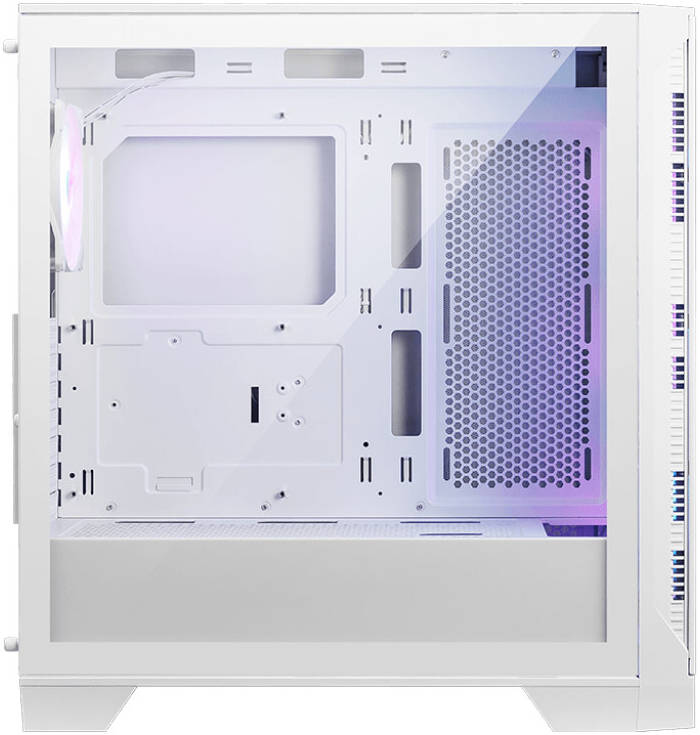 MAG FORGE 320R AIRFLOW,  up to 360 mm AIO, Tempered Glass Side Panel displays RGB lighting effects - White | 306-7G23W21-HH9