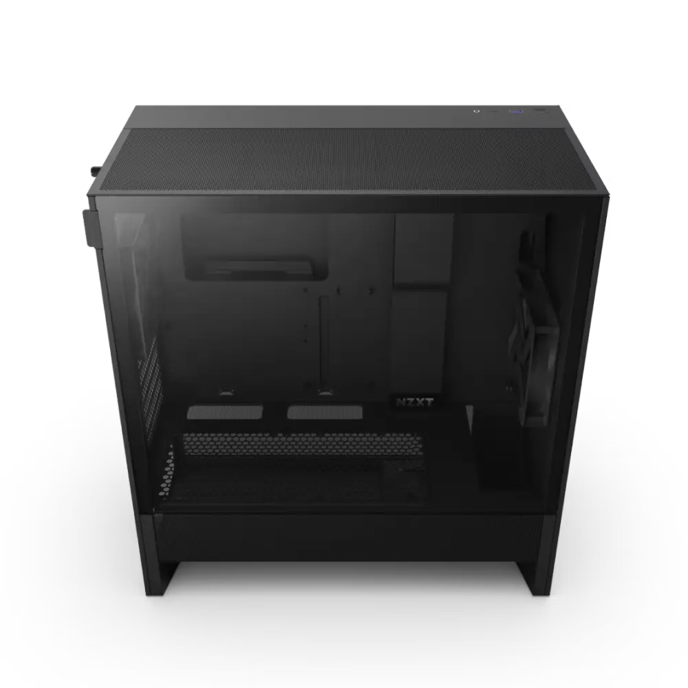 NZXT H5 Flow 2024 ATX Mid-Tower PC Gaming Case – High Airflow – 2 x 120mm Fans Included – 360mm Front & 240mm Top Radiator Support – Cable Management System – Tempered Glass – Black | CC-H52FB-01