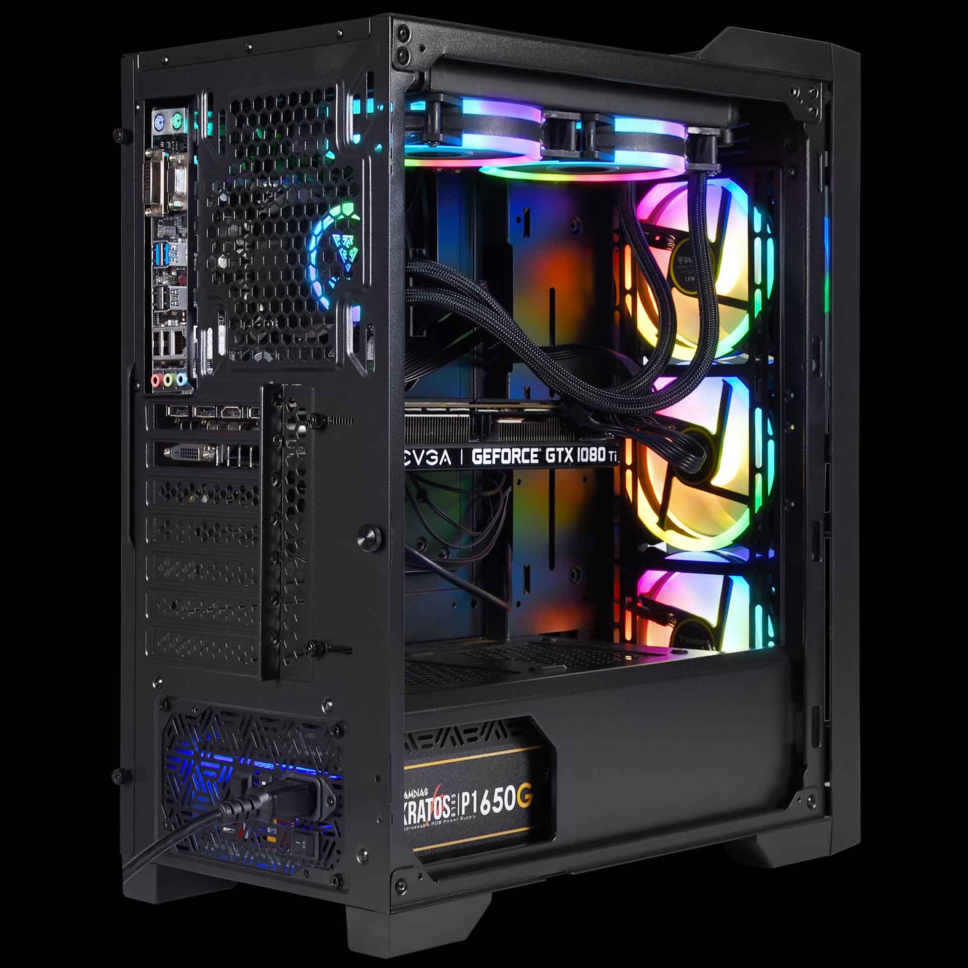 Gamdias TALOS M1 LITE ,Tempered Glass Window 3 Built-in 120mm Trio Rings ARGB Fans Magnetic Dust Filter