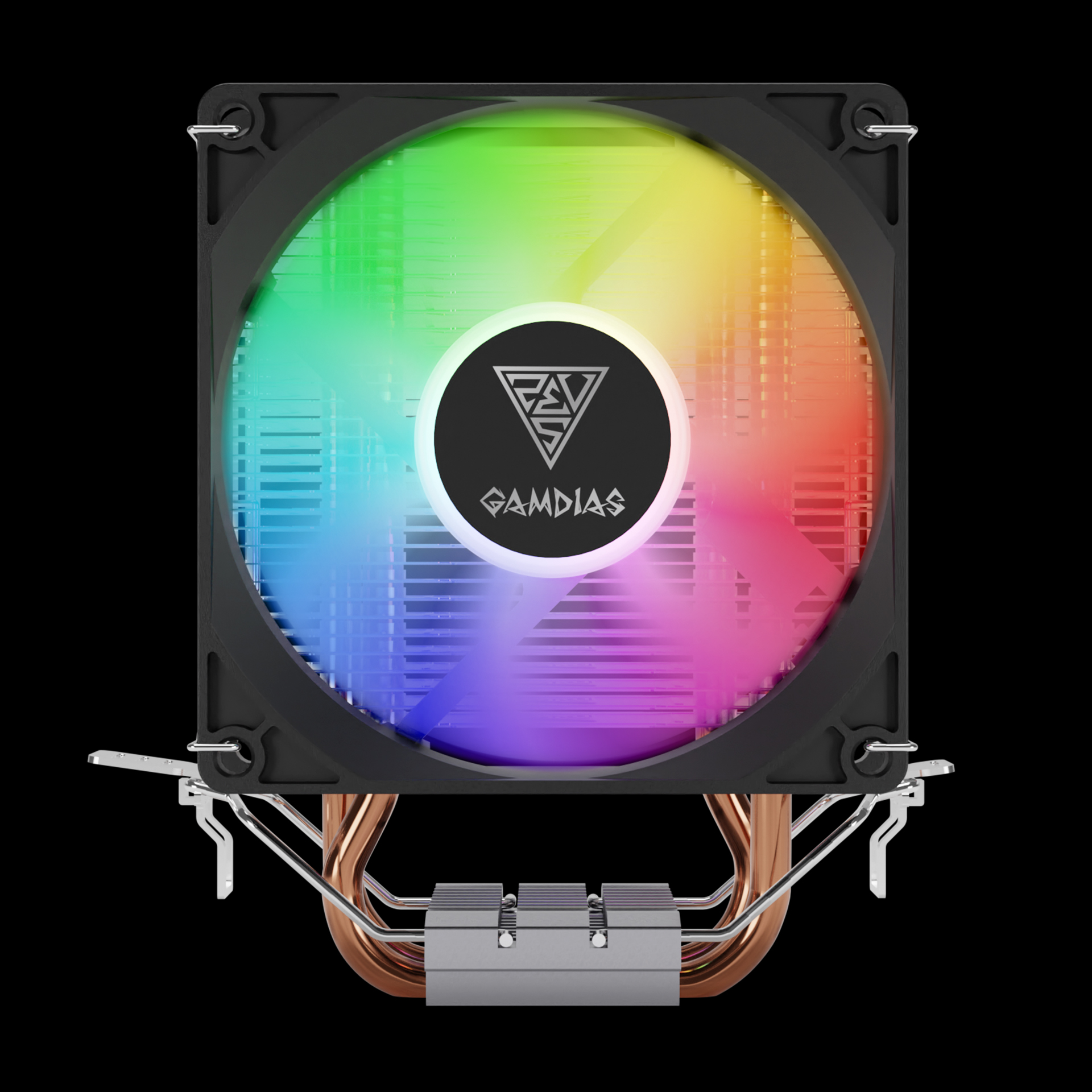 GAMDIAS BOREAS E1-210 LITE Air Cooler. High Airflow 92mm Fan. 2 Copper Heat Pipes w/ Direct Contact Technology. LED Illumination Style Lighting