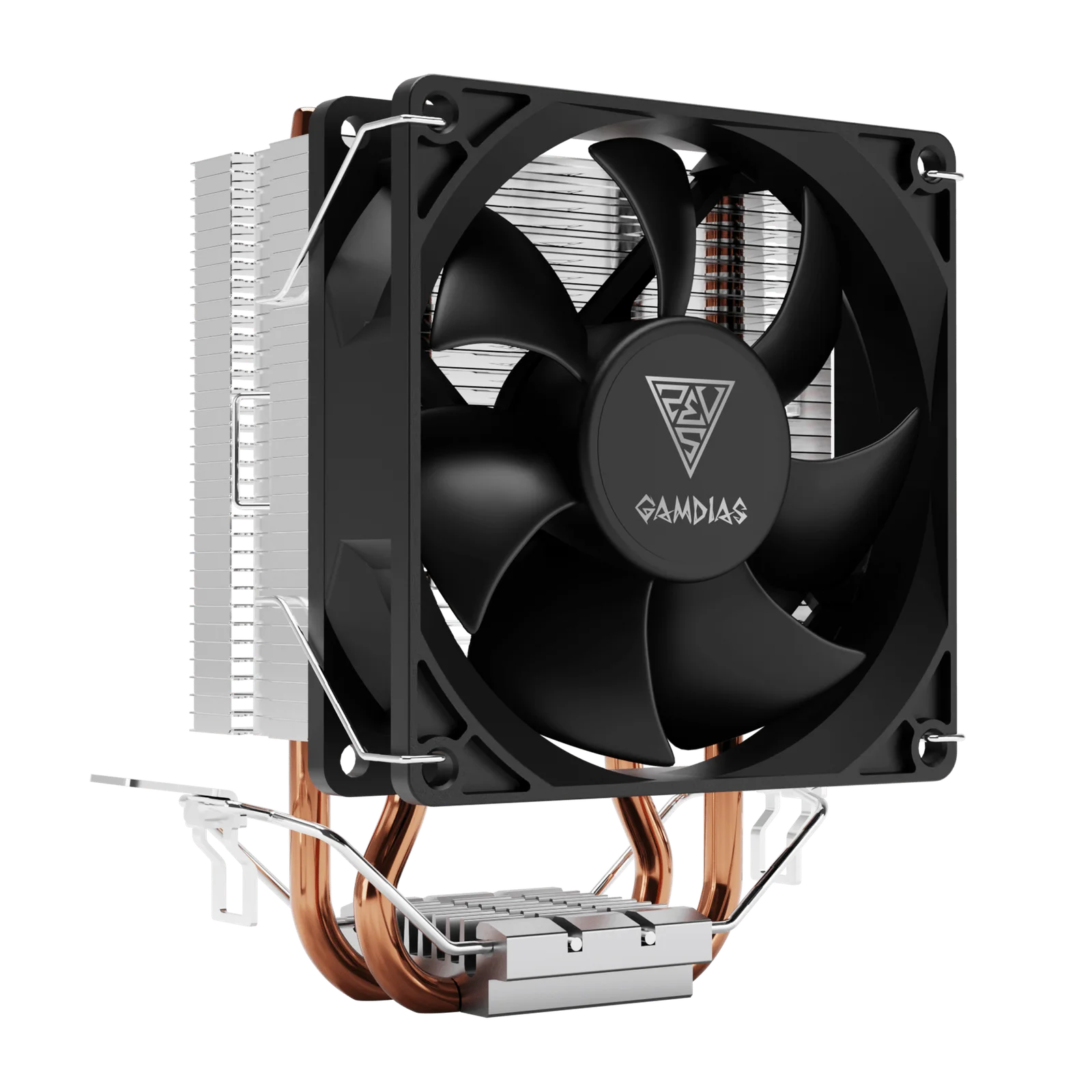 GAMDIAS BOREAS E1-210 MONO Air Cooler. High Airflow 92mm Fan. 2 Copper Heat Pipes w/ Direct Contact Technology. Hydraulic Bearing Fan