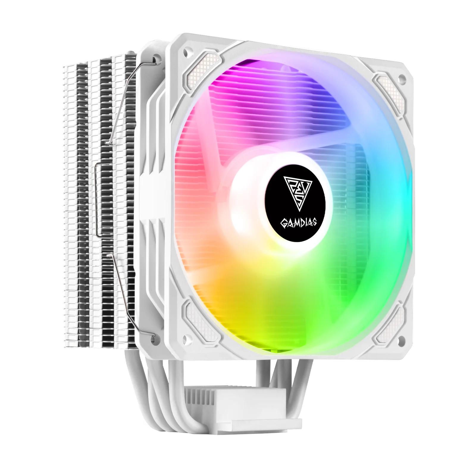 GAMDIAS BOREAS E1-410 White Air Cooler. White Edition. High Airflow PWM Fan