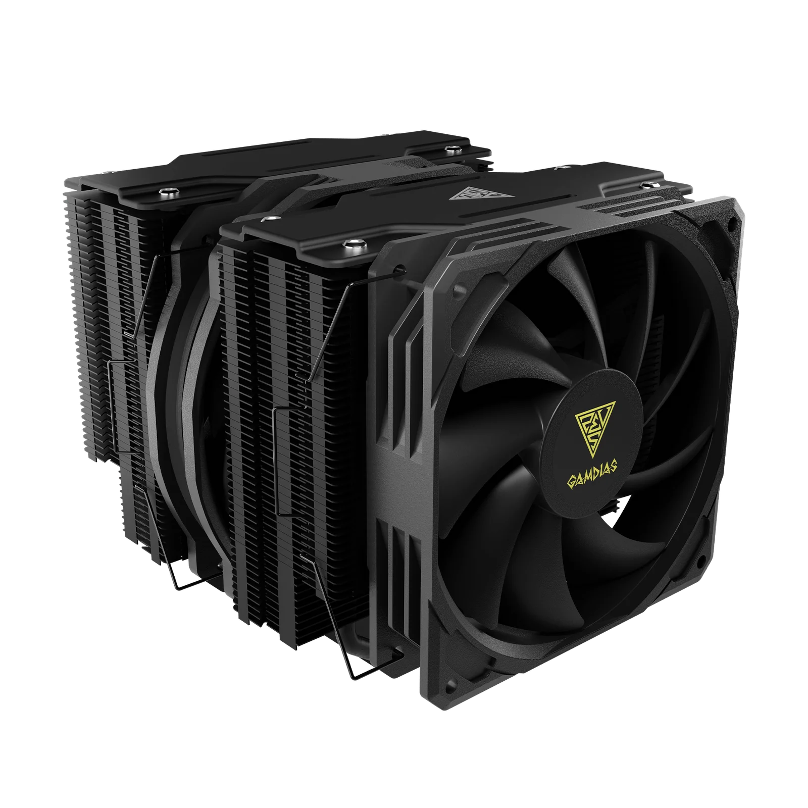 GAMDIAS BOREAS P1-720 Air Cooler. Premium All-Black Coating Aluminum. Brushed Top Cover. Optimized Convex Copper Base