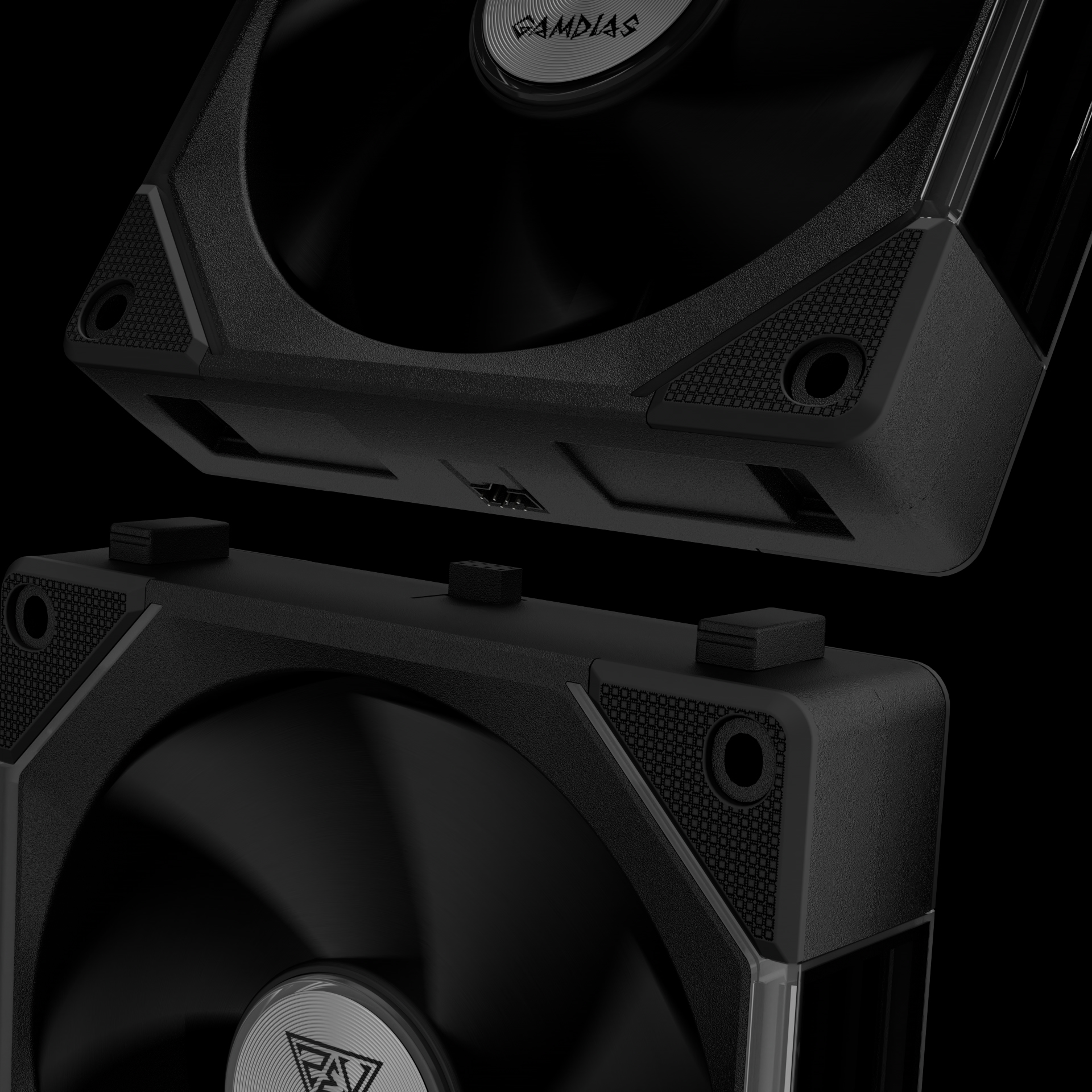 GAMDIAS AEOLUS P2-1203 Cooling ARGB PWM Fans, Dual Infinity Mirror Lighting on Both Sides, 30mm Thickness