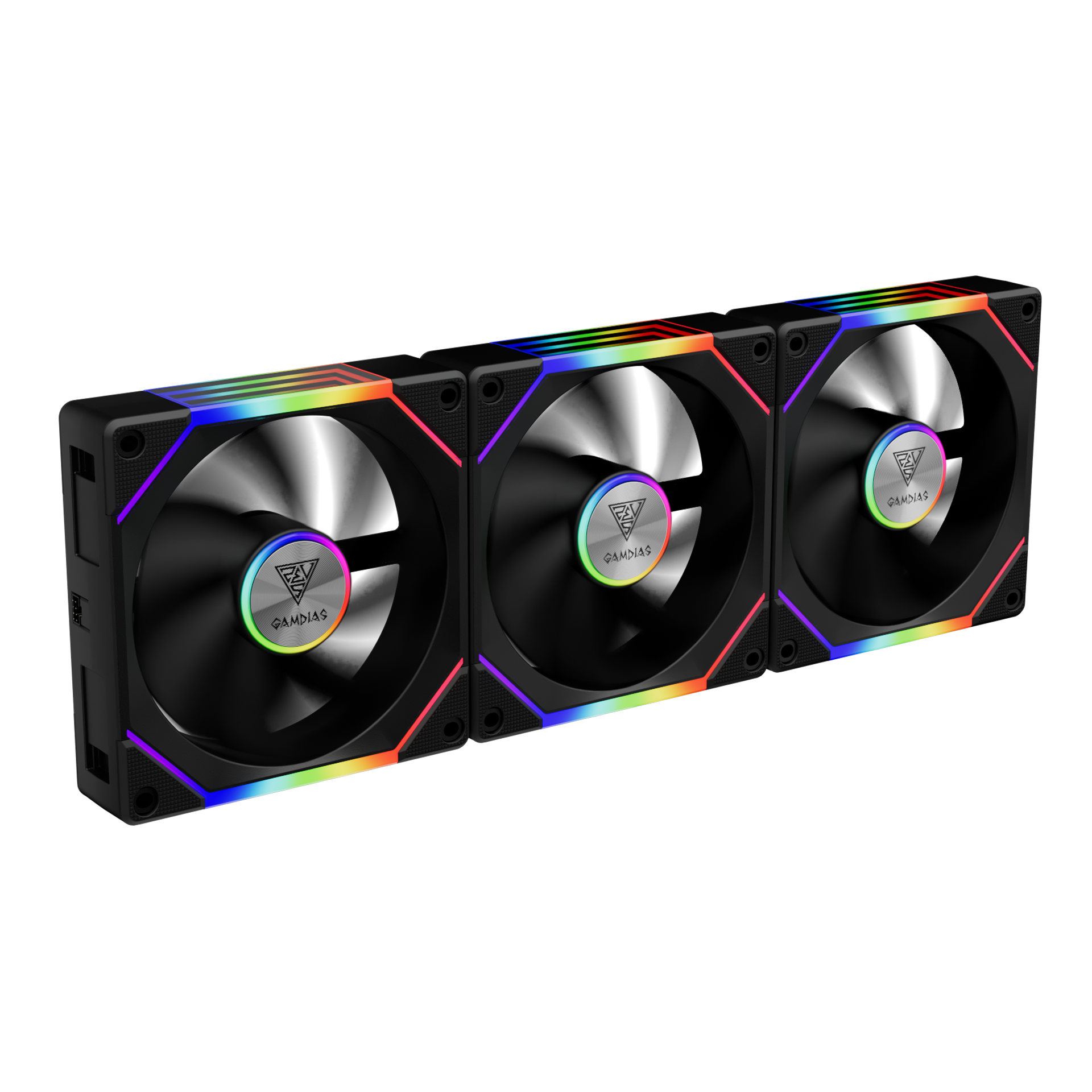 GAMDIAS AEOLUS P2-1203 Cooling ARGB PWM Fans, Dual Infinity Mirror Lighting on Both Sides, 30mm Thickness