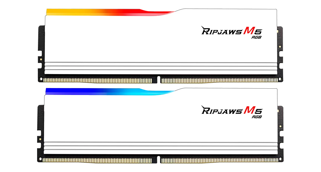 G.SKILL Ripjaws M5 RGB 32GB (2x16GB) DDR5-6400 MT/s Memory CL36-48-48-102 1.35V Intel XMP | F5-6400J3648F16GX2-RM5RW