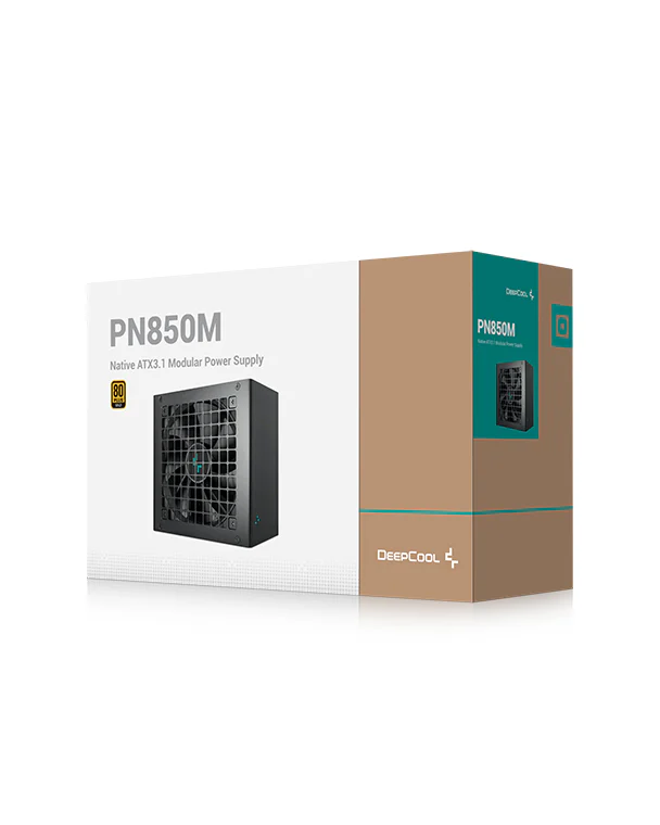 DeepCool PN850M  power supply  ATX 3.1 and PCIe 5.1 standard. 12V-2x6, 5 EPS/PCIe