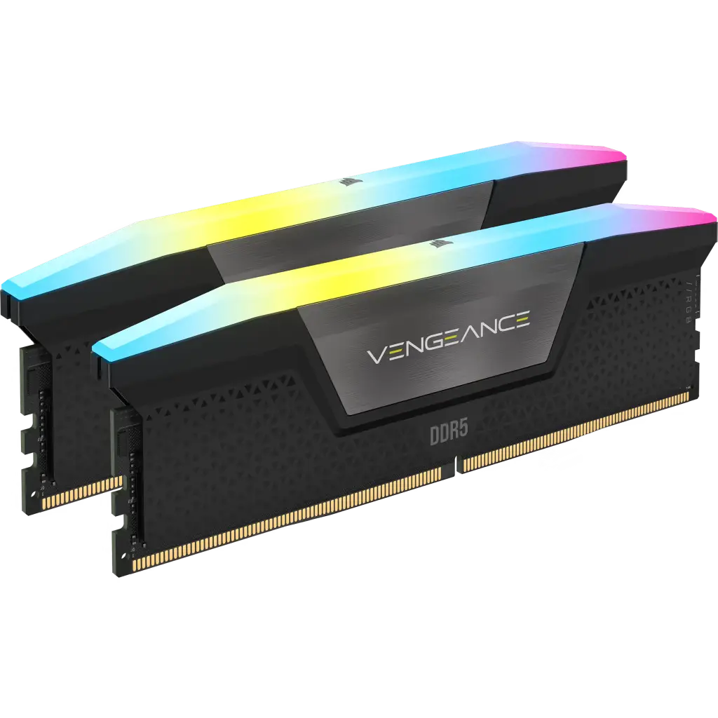 CORSAIR VENGEANCE 64GB (2x32GB) RGB DDR5 288-Pin Dual Channel Desktop Memory Kit, 6000 MHz Tested Speed, AMD EXPO & Intel XMP | CMH64GX5M2B6000Z40