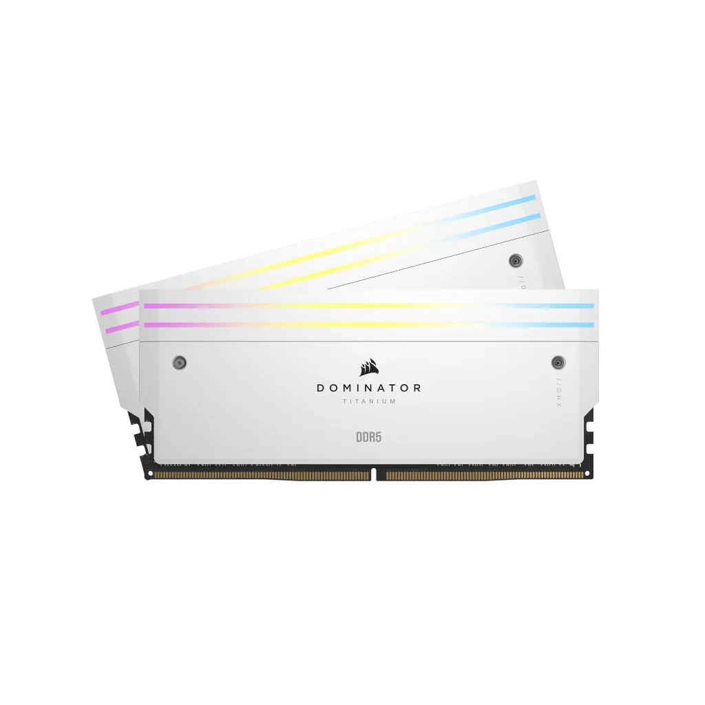 Corsair Dominator Titanium RGB 64GB (2x32GB) DDR5 Dram 6600mt/S Cl32 Intel Xmp Memory Kit – White | CMP64GX5M2X6600C32W