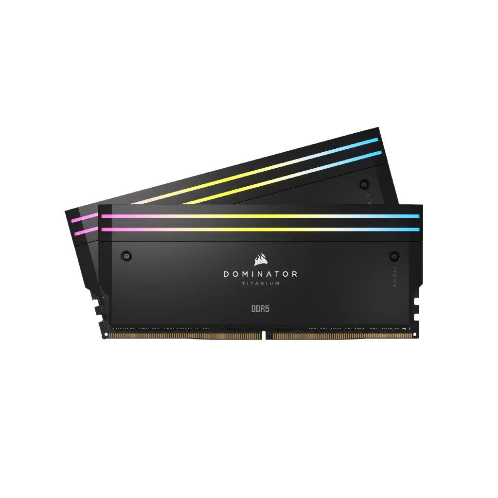 Corsair Dominator Titanium RGB 64GB (2x32GB) DDR5 Dram 6600mt/S Cl32 Intel Xmp Memory Kit – Black | CMP64GX5M2X6600C32