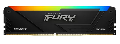 Kingston FURY 32GB (1x32GB) DDR4 3200MT/s Memory, CL16 FURY Beast RGB Black XMP | KF432C16BB2A/32