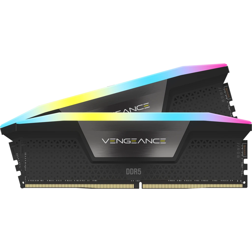 Corsair VENGEANCE RGB 32GB (2x16GB) DDR5 DRAM 6200MT/s CL36 Memory Kit — Black | CMH32GX5M2E6200C36