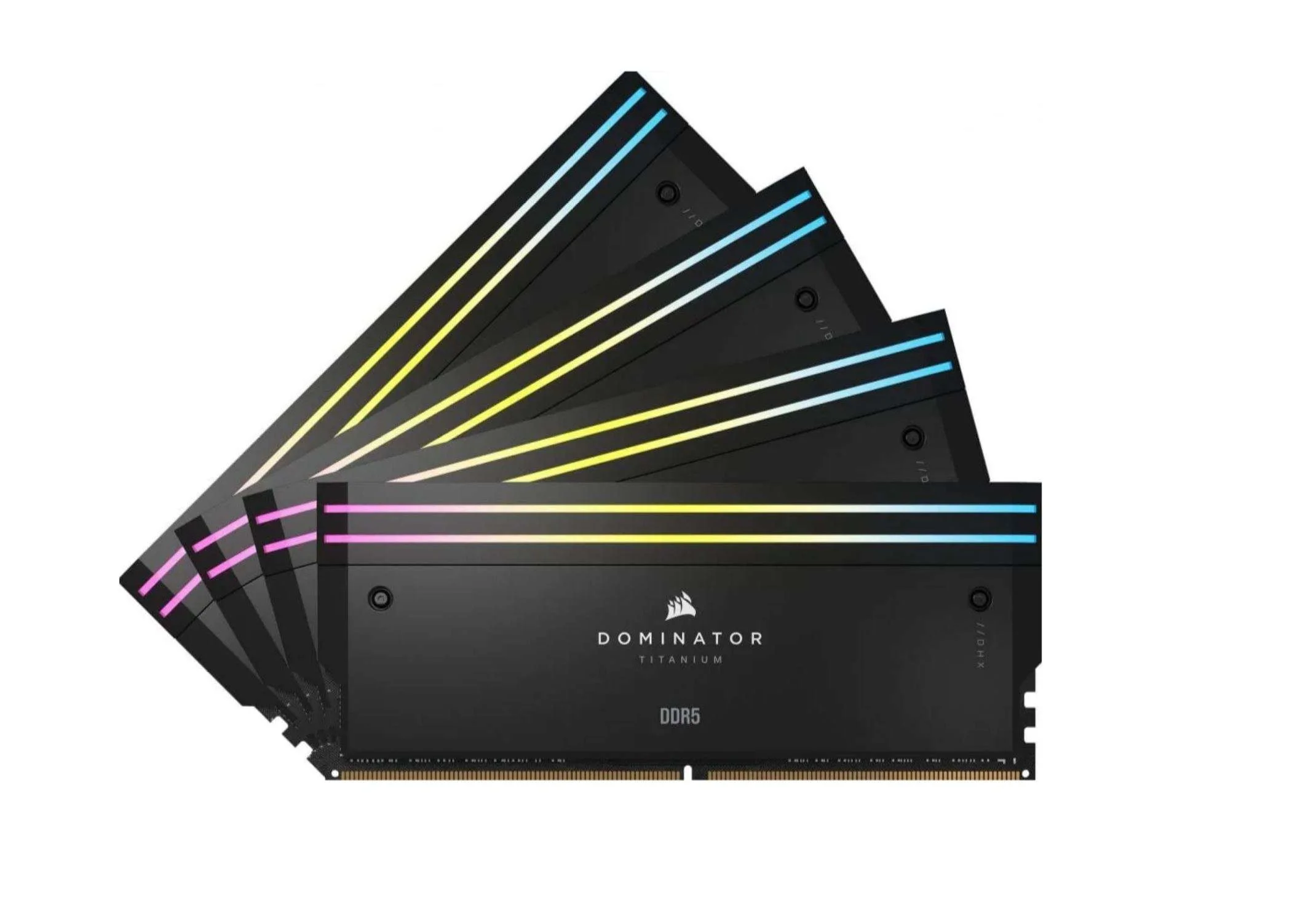 Corsair Dominator Titanium RGB 64GB (4x16GB) DDR5 DRAM 6400MT/s CL32 Intel XMP Memory Kit — Black | CMP64GX5M4B6400C32