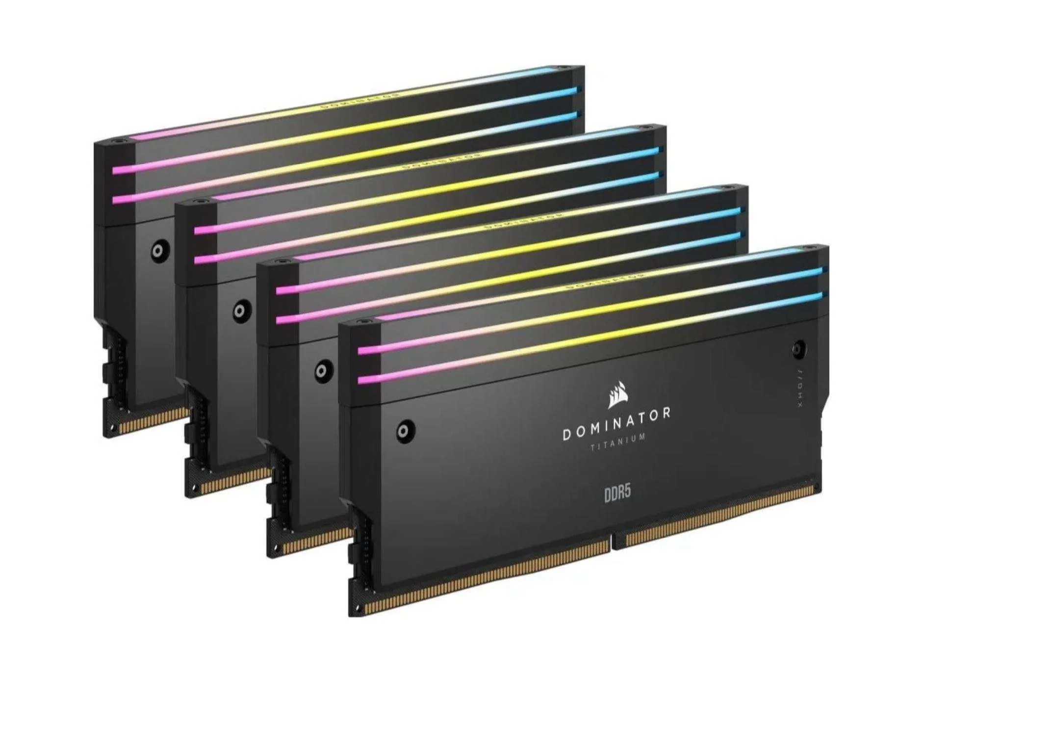 Corsair Dominator Titanium RGB 64GB (4x16GB) DDR5 DRAM 6400MT/s CL32 Intel XMP Memory Kit — Black | CMP64GX5M4B6400C32