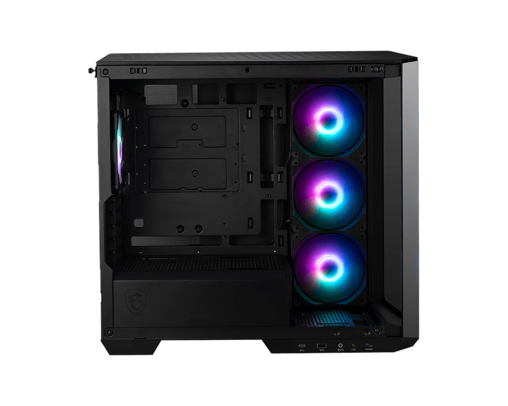 MAG PANO M100R PZ ATX Gaming Case  4 aRGB Fans & Up to 360mm AIO - Black | 306-7G24R25-HH9