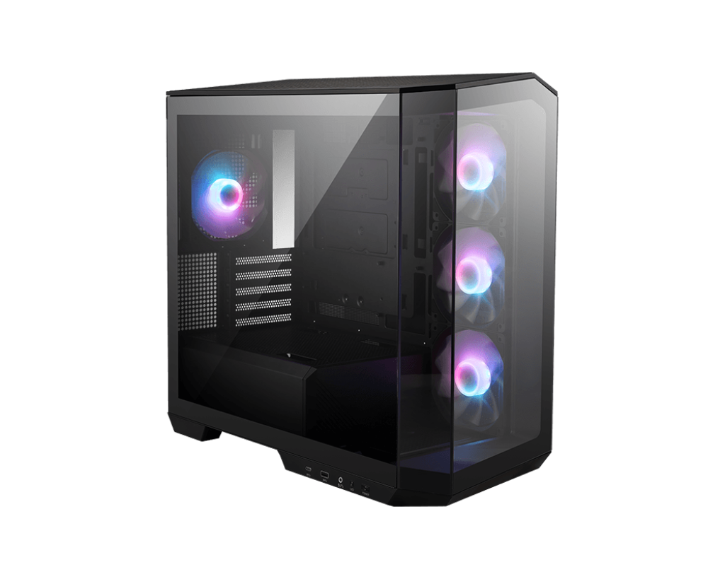 MAG PANO M100R PZ ATX Gaming Case  4 aRGB Fans & Up to 360mm AIO - Black | 306-7G24R25-HH9